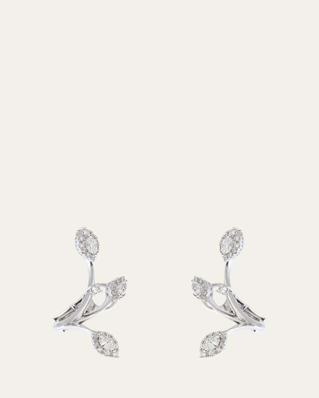 18K White Gold Diamond Earrings